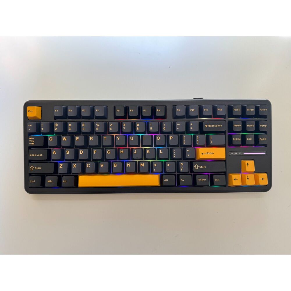 AULA F87 Mechanical Keyboard - Graywood V3 Switches - Open Box